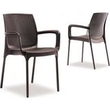Novussi R008 Sunset 4 Adet Beyaz Rattan Sandalye Takımı