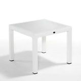 Novussi Rattan Beyaz 90x90 cm Camlı Masa