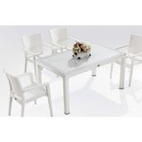 Novussi Rattan Camlı Takım 6 Sandalye 90*150