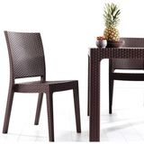 Novussi Rattan Clanice 90 Masa Takimi Kahve