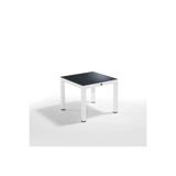 Novussi Wood Masa 90X90 Noktalı Seginus Camlı Masa - Antrasit - Beyaz