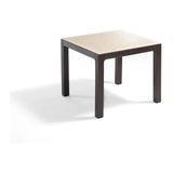 Novussi Wood Masa 90X90 Noktalı Seginus Camlı Masa - Cappucino