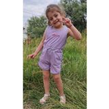 Novy Baby Fiyonklu Aplikeli Çıtçıtlı Sıfır Kol Çocuk Şort Tulum - 1-5 Yaş - 2090
