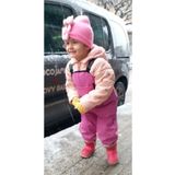 Novy Baby Su Geçirmez Kumaş - Oyun Ve Yağmur Tulumu - Salopet - 2-9 Yaş - Fuşya