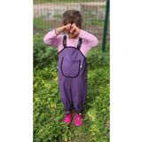Novy Baby Su Geçirmez Kumaş - Oyun Ve Yağmur Tulumu - Salopet - 2-9 Yaş - Mor