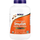 Now Certified Organic Inulin Prebiotic Pure Powder 1 Lb 454 gr - Aromasız