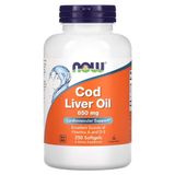 Now Cod Liver Oil 650 mg 250 Softgels - Aromasız