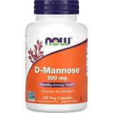 Now D-Mannose 500 mg 120 Veg Capsules - Aromasız