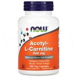 Now Foods Acetyl L-Carnitine 500 mg 100 Veggie Kapsül