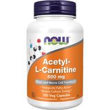 Now Foods Acetyl-L Carnitine 500 Mg Amino Acid Brain And Nerve Cell Function 100 Veg Capsules