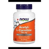 NOW Foods, Acetyl-L Carnitine, 750 mg, 90 Tablets.3948 (Renksiz)