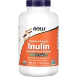 Now Foods, Certified Organic Inulin, Prebiotic Pure Powder, 1 Lb (454 G) Abd MENŞEİ.4043 - Aromasız