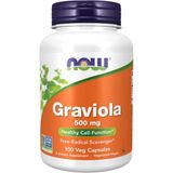 Now Foods Graviola (Annona Muricata) 500 Mg, Healthy Cell Function, 100 Veg Capsules - Aromasız