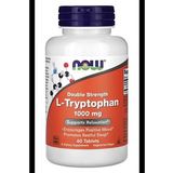 NOW Foods, L-Tryptophan, Double Strength, 1,000 mg, 60 Tablet.Usa Menşei.3840 (Renksiz)