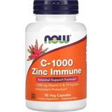 Now Foods Supplements C-1000 Vitamin & Zinc Immune Support Antioxidant Protection 90 Veg Caps - 90 KAPSÜL