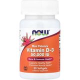 Now Foods, Vitamin D-3, Max Potency, 50,000 Iu, 50 Softgels - Aromasız