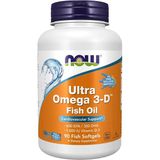 Now Ultra Omega 3-D™, Omega 3 Fish Oil 1200 Mg Epa 600 Dha 300 + Vitamin D-3 90 Softgels