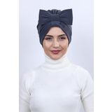 Nowa Scarf Deniz De Ve Kullanılan Fiyonklu Çift Taraflı Bone Füme