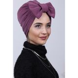 Nowa Scarf Dolgulu Fiyonklu Çift Yönlü Bone Koyu Gül Kurusu