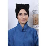 Nowa Scarf Fiyonklu Çift Taraflı Bone Siyah