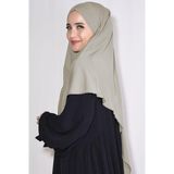 Nowa Scarf Medine İpeği Orta Boy Sufle Khimar Şal Taş Rengi