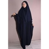 Nowa Scarf Medine İpeği Şal ve Elbise İkili Takım Lacivert