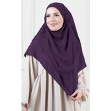 Nowa Scarf Orta Boy Şifon Sufle Khimar Tesettür Şal Mürdüm
