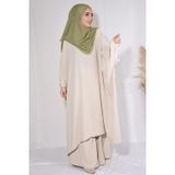 Nowa Scarf Pantolon Tunik İkili Takım Aerobin Kumaş Bej