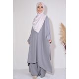 Nowa Scarf Pantolon Tunik İkili Takım Aerobin Kumaş Gri