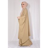 Nowa Scarf Pantolon Tunik İkili Takım Aerobin Kumaş Karamel