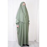 Nowa Scarf Şal Ve Elbise İkili Takım Medine İpeği Kumaş Soft Yeşil