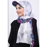 Nowa Scarf Şapkalı Desenli Şal Batik Desen