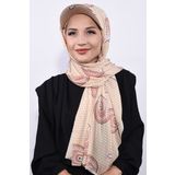 Nowa Scarf Şapkalı Desenli Şal Tavuskuşu