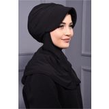 Nowa Scarf Spor Şapka Scarf Havuz Da Kullanılmaya Uygun Siyah