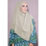 Nowa Scarf Sufle Khimar Orta Boy Tesettür Şal Krem