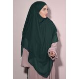 Nowa Scarf Sufle Khimar Peçeli Şifon Şal Zümrüt Yeşili