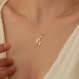 Nox Jewelry 14 Ayar Mikron Kaplama Anne ve Kızı Kolye 925 Ayar Gümüş Zarif Tasarım CN00250