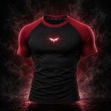 Noxra Premium Compression Performance Tişört Slim Fit Fitness - Bordo Siyah
