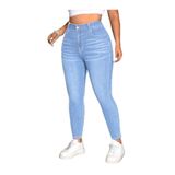 Noxter Kadın Denim Pantolon Büyük Beden Gök Mavi 48