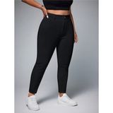 Noxter Kadın Denim Pantolon Büyük Beden Slim Fit %98 Pamuk Lastiksiz Günlük Kullanım İçin - Dark - 48