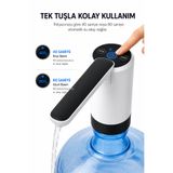 NOY Damacana Pompası Şarjlı Damacana Su Pompası Otomatik Elektrikli Su Pompası USB Şarjlı 19 Litre Uyumlu