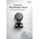NOY Duş Başlığı Tutucu Yapışkanlı Su Geçirmez Ayarlanabilir Banyo Duvar Aparatı
