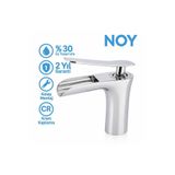 NOY Lavabo Bataryası Krom Tek Kollu Su Tasarruflu Musluk Şelale Model Şık Tasarım