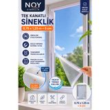 NOY Sineklik Pencere Sinekliği Yapışkanlı Cırtlı Sinek Perdesi Yıkanabilir Tekrar Kullanılabilir 75x125 Cm
