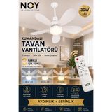 NOY Tavan Vantilatörü Işıklı Sessiz Kumandalı Ayarlı Işıklı