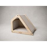 Noya House Asil – Ahşap Kedi & Küçük Köpek Evi - Bej