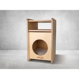 Noya House Goz – Modern Ahşap Yan Sehpa ve Pet Evi (Kedi & Küçük Köpek Için) - Bej