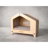 Noya House Kesit – Ahşap Kedi & Küçük Köpek Evi - Antrasit