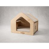 Noya House Sade – Minimal Ahşap Kedi & Köpek Evi - Bej