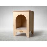 Noya House Yanda – Minimal Ahşap Yan Sehpa ve Pet Yaşam Alanı (Kedi & Küçük Köpek) - Antrasit